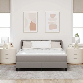 vidaXL Κρεβάτι box spring με στρώμα Taupe 140 x 200 cm ύφασμα