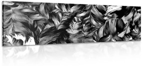 Εικόνα με ρετρό πινελιές λουλουδιών σε ασπρόμαυρο - 120x40