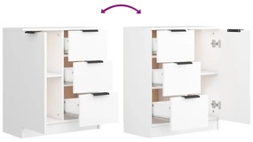 vidaXL Ντουλάπια 2 τεμ. άσπρο 60x30x70 εκ. Επεξεργασμένο Ξύλο