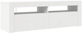 vidaXL Έπιπλο Τηλεόρασης με LED Καφέ Λευκό 120x30x50 εκ.