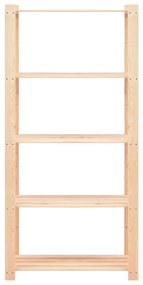 vidaXL Ραφιέρες 5 Επιπέδων 10 τεμ 250 κ 80x38x170 εκ Μασίφ Ξύλο Πεύκου