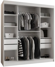 Ντουλάπα Selfie 180 συρόμενη-Leuko