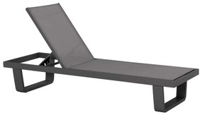 ΞΑΠΛΩΣΤΡΑ ΑΛΟΥΜΙΝΙΟΥ ΜΕ ΥΦΑΣΜΑ TESLIN RICKON HM6292.01 ΣΕ ΓΚΡΙ 198x61,5x97Υεκ.