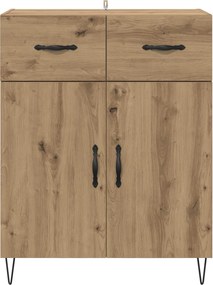 vidaXL Πλαϊνό γραφείο με συρτάρι Artisan Oak 69,5 x 34 x 90 εκ.
