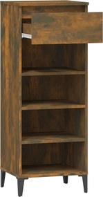 vidaXL Παπουτσοθήκη Καπνιστή Δρυς 40x36x105 εκ. Επεξεργασμένο Ξύλο