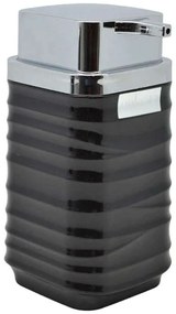 Δοχείο Κρεμοσάπουνου Luna 830046 7x7x14,5cm Black-Silver Ankor Πλαστικό