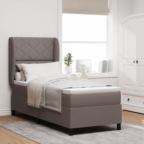 vidaXL κρεβάτι box spring με στρώμα σε ταμπά 80x200 εκ. ύφασμα