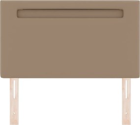 vidaXL LED κεφαλάρι Καπουτσίνο 90 cm Τεχνητό Δέρμα