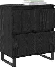 vidaXL Πλαϊνό γραφείο 2 pcs Μαύρη Οξυά 60 x 35 x 70 cm