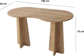 Γραφείο Sapphire Δρυς ERIBES 120x60x75