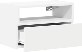 vidaXL Κομοδίνα Επιτοίχια 2 τεμ. Λευκά 45x26x28,5 εκ.