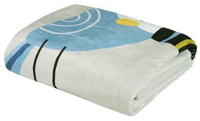 Κουβέρτα Fleece Κούνιας 110x150εκ. Baby Fun 4914 Μπλε-Γκρι-Μέντα Das Baby