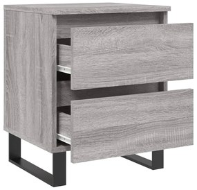 vidaXL Κομοδίνο Γκρι Sonoma 40 x 35 x 50 εκ. από Επεξεργασμένο Ξύλο