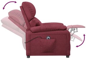 vidaXL Πολυθρόνα Ανακλινόμενη Ηλεκτρική Μπορντό Υφασμάτινη