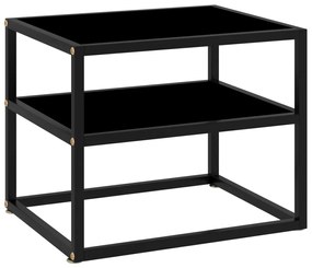 vidaXL 322852  Console Table Black 50x40x40 cm Tempered Glass
