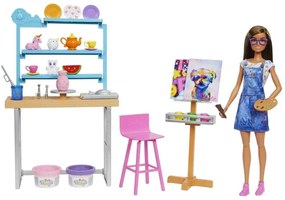 Κούκλα Barbie Self-Care Στούντιο Ζωγραφικής HCM85 Multi Mattel