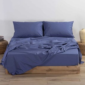 Σεντόνι Διπλο Με Λάστιχο (140x200+30) Nef-Nef Homeware Basic Μπλε
