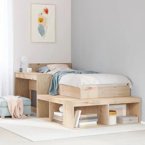 vidaXL Κομοδίνο με Γραφείο 232x122x75 εκ. από Μασίφ Ξύλο Πεύκου