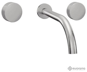Eurorama Eletta Tecno Inox Finish Μπαταρία Νιπτήρα Εντοιχισμού 167901-110
