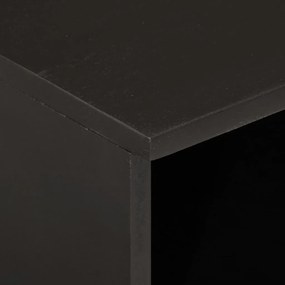 vidaXL Κομοδίνα 2 τεμ. Μαύρα 40 x 33 x 46 εκ. από Μασίφ Ξύλο Μάνγκο