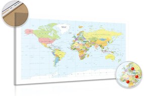 Εικόνα σε κλασικό χάρτη από φελλό με λευκό περίγραμμα - 120x80  flags