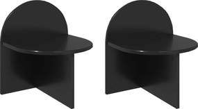 vidaXL Κομοδίνο 2 τμχ. Μαύρη Δρυς 40 x 35,5 x 45,5 εκ.