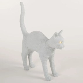 Φωτιστικό Επιτραπέζιο  - Δαπέδου Jobby The Cat 15040 White Seletti Πολυρεσίνη