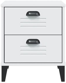 vidaXL Κομοδίνο VIKEN Λευκό από Επεξεργασμένο Ξύλο