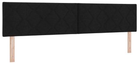vidaXL Μαύρο Κρεβάτι Box Spring με Ματράς, 200x200 εκ., Ύφασμα