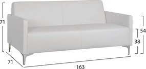 ΣΕΤ 2 ΤΜΧ ΚΑΝΑΠΕΣ 3ΘΕΣΙΟΣ ΚΑΙ 2ΘΕΣΙΟΣ NELLIE HM11274.02 ΛΕΥΚΟ ΧΡΩΜΑ