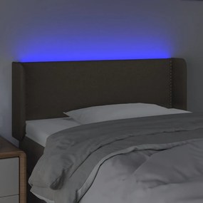 vidaXL Κεφαλάρι Κρεβατιού LED Taupe 103x16x78/88 εκ. Υφασμάτινο