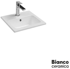 Bianco Ceramica Flat 36 Eπικαθήμενος Πορσελάνινος Νιπτήρας 40x36εκ Λευκό Γυαλιστερό