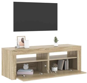 vidaXL Έπιπλο Τηλεόρασης με LED Sonoma Δρυς 120x35x40 εκ.