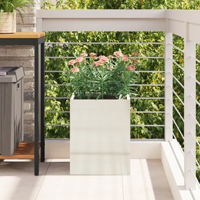 vidaXL Γλάστρα Κήπου Ασημί 50 x 32 x 40 εκ Γαλβανισμένος χάλυβας