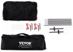 VEVOR Baseball Batting Cage, Softball and Baseball Batting Cage Net and Frame, Practice Portable Cage Net with Carry Bag, Heavy Duty Enclosed Pitching Cage, for Backyard Batting Hitting Training, 22FT