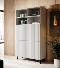 PAFOS Standing bookcase white/white DIOMMI CAMA-PAFOS-REGAL-BI/BI