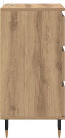 vidaXL Πλαϊνό γραφείο artisan δρυς 35 x 40 x 70 εκ. Επεξεργασμένο ξύλο