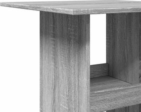 vidaXL Τραπέζι Μπαρ με Ράφια Γκρι Sonoma 60x60x102 εκ. Επεξ. Ξύλο