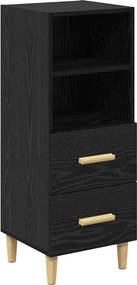 vidaXL Πλαϊνό γραφείο Μαύρη δρυς 34 x 34.5 x 90 εκ Επεξεργασμένο ξύλο