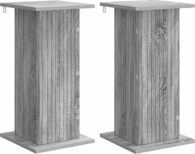 vidaXL Βάση φυτών 2 τεμ. Γκρι Sonoma 30,5 x 30 x 60,5 εκ