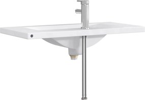 vidaXL Λεκάνη μπάνιου Χρωμέ 81 x 40 x 17,5 εκ. Μέταλλο