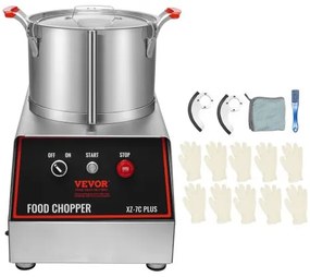 VEVOR Food Processor and Vegetable Chopper 750W 7 Quart Stainless Steel Blender