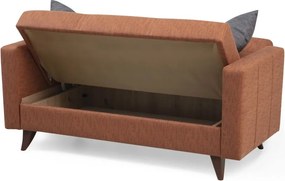 Διθέσιος Καναπές Κρεβάτι Κεραμιδί (Tile Red) POLYA 75x151x86