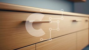 Intra Συλλεκτικό Ξύλινο Παζλ Plywood  4mm - Ξύλινο ντουλάπι με γυάλινες πόρτες και συρτάρια Σε Ξύλινο Κουτί - Διαστάσεις Puzzle: 10x10 cm – 25 κομμάτια