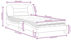 ΚΡΕΒΑΤΙ ΜΕ ΣΤΡΩΜΑ ΜΑΥΡΟ 100 X 200 ΕΚ. ΥΦΑΣΜΑΤΙΝΟ 3208515