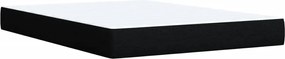 vidaXL Κρεβάτι Boxspring με Στρώμα Μαύρο 140x200 εκ. Υφασμάτινο