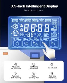 VEVOR Commercial Ice Maker 360 lbs/Day Self-Cleaning Ice Machine - Head Only