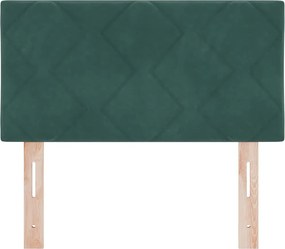 vidaXL Κεφαλάρι Σκούρο Πράσινο 80 cm Βελούδο