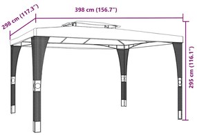 ΚΙΟΣΚΙ ΜΕ ΔΙΠΛΗ ΟΡΟΦΗ ΚΡΕΜ 3,98X2,98 Μ. ΑΤΣΑΛΙΝΟ 368442