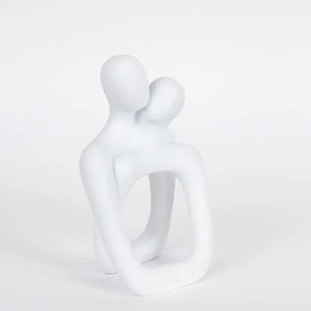 Διακοσμητικό Επιτραπέζιο Ζευγάρι Polyresin Λευκό 10,5x8x18εκ. ESTHETI 752-27166